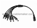 DC Power Splitter-1 Female to 6 Male 